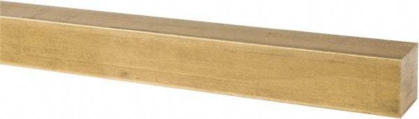 Value Collection - 1 Inch Square x 36 Inch Long, Brass Square Bar - Alloy 360 - Strong Tooling