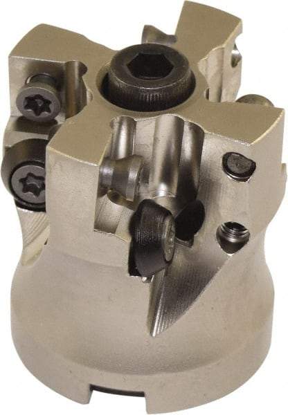 Millstar - 1-1/2" Cutter Diam, 0.04" Max Depth of Cut, Indexable High-Feed Face Mill - 1/2" Arbor Hole Diam - Strong Tooling