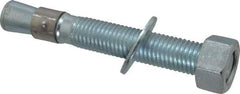 Red Head - 3/4 Inch Diameter, 3/4-10 Inch Thread, 5-1/2 Inch Overall Length, Grade 3, Wedge Expansion Concrete Anchor - Steel, Zinc Plated, 3-5/8 Inch Thread Length, Tie Wire Head, 3/4 Inch Drill - Strong Tooling