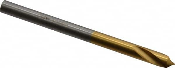 Guhring - 4mm Body Diam, 90°, 55mm OAL, High Speed Steel Spotting Drill - Strong Tooling