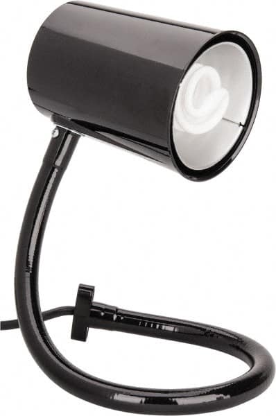 Made in USA - 24 Inch, Gooseneck, Direct Mounted, Compact Fluorescent, Black, General Purpose Task Light - 23 Watt, Nonmagnifying - Strong Tooling