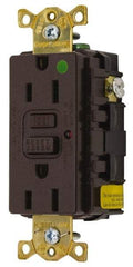 Hubbell Wiring Device-Kellems - 1 Phase, 5-15R NEMA, 125 VAC, 15 Amp, Self Grounding, GFCI Receptacle - 2 Pole, Back and Side Wiring, Hospital Grade - Strong Tooling