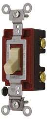 Hubbell Wiring Device-Kellems - 2 Pole, 120 to 277 VAC, 20 Amp, Industrial Grade, Toggle, Wall and Dimmer Light Switch - 1-5/16 Inch Wide x 4-1/16 Inch High - Strong Tooling