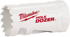 Milwaukee Tool - 1-3/16" Diam, 1-1/2" Cutting Depth, Hole Saw - Bi-Metal Saw, Toothed Edge - Strong Tooling