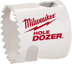 Milwaukee Tool - 1-7/16" Diam, 1-1/2" Cutting Depth, Hole Saw - Bi-Metal Saw, Toothed Edge - Strong Tooling