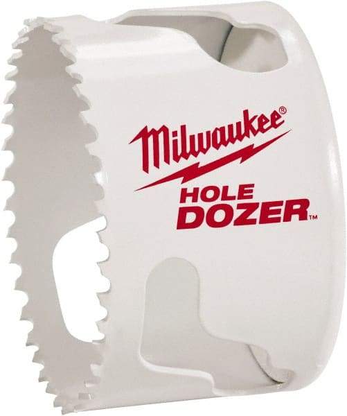 Milwaukee Tool - 1-3/4" Diam, 1-1/2" Cutting Depth, Hole Saw - Bi-Metal Saw, Toothed Edge - Strong Tooling