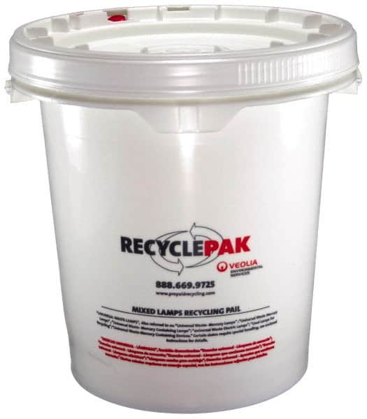 Recyclepak - 15 Inch Deep, Lamp Recycling Box - 15 Inch Diameter, 69 Lb. Capacity, 5 Gallon Pail - Strong Tooling