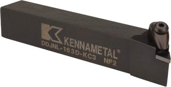 Kennametal - DDJN, Left Hand Cut, 3° Lead Angle, 1" Shank Height x 1" Shank Width, Negative Rake Indexable Turning Toolholder - 6" OAL, DN..33. Insert Compatibility, Series Kenclamp - Strong Tooling