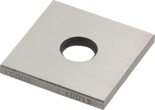 Value Collection - 0.10005" Square Steel Gage Block - Accuracy Grade 0 - Strong Tooling