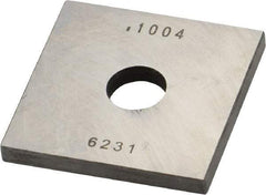 Value Collection - 0.1004" Square Steel Gage Block - Accuracy Grade 0, Includes NIST Traceability Certification - Strong Tooling