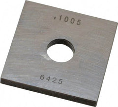 Value Collection - 0.1005" Square Steel Gage Block - Accuracy Grade 0, Includes NIST Traceability Certification - Strong Tooling