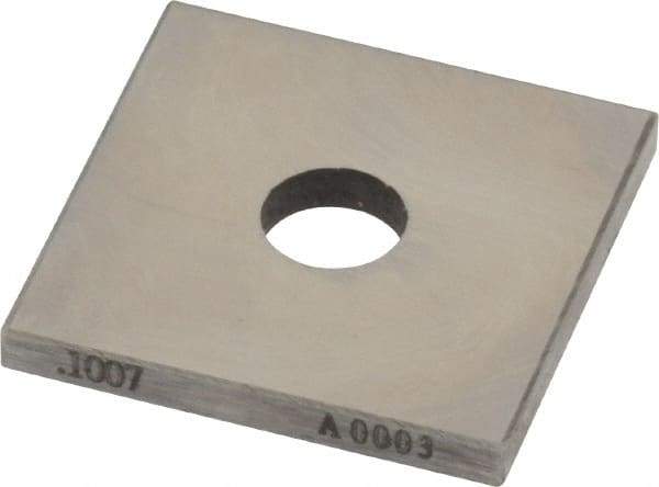 Value Collection - 0.1007" Square Steel Gage Block - Accuracy Grade 0, Includes NIST Traceability Certification - Strong Tooling