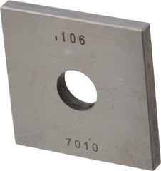 Value Collection - 0.106" Square Steel Gage Block - Accuracy Grade 0, Includes NIST Traceability Certification - Strong Tooling