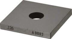 Value Collection - 0.126" Square Steel Gage Block - Accuracy Grade 0, Includes NIST Traceability Certification - Strong Tooling