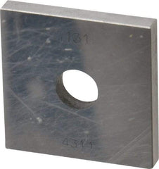 Value Collection - 0.131" Square Steel Gage Block - Accuracy Grade 0, Includes NIST Traceability Certification - Strong Tooling