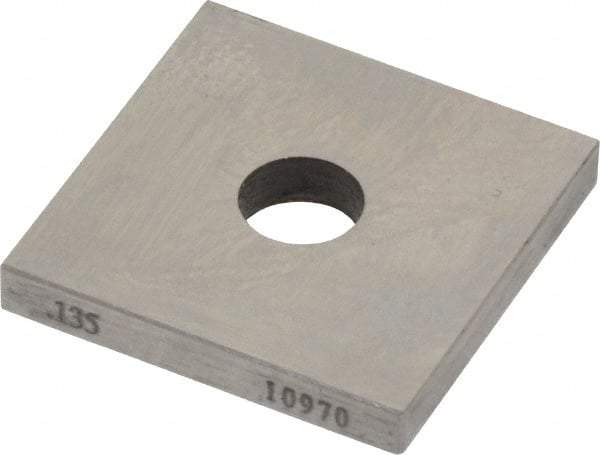 Value Collection - 0.135" Square Steel Gage Block - Accuracy Grade 0, Includes NIST Traceability Certification - Strong Tooling