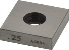 Value Collection - 0.25" Square Steel Gage Block - Accuracy Grade 0, Includes NIST Traceability Certification - Strong Tooling