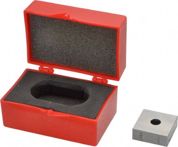 Value Collection - 0.35" Square Steel Gage Block - Accuracy Grade 0, Includes NIST Traceability Certification - Strong Tooling