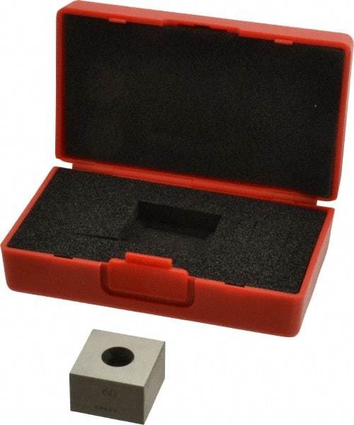 Value Collection - 0.6" Square Steel Gage Block - Accuracy Grade 0, Includes NIST Traceability Certification - Strong Tooling