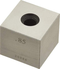 Value Collection - 0.85" Square Steel Gage Block - Accuracy Grade 0, Includes NIST Traceability Certification - Strong Tooling