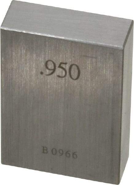 Value Collection - 0.95" Square Steel Gage Block - Accuracy Grade 0, Includes NIST Traceability Certification - Strong Tooling