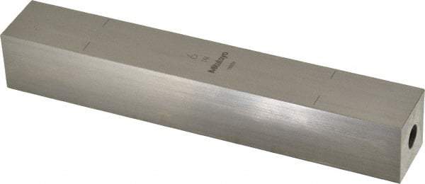 Mitutoyo - 6" Square Steel Gage Block - Accuracy Grade 0, Includes Certificate of Inspection - Strong Tooling