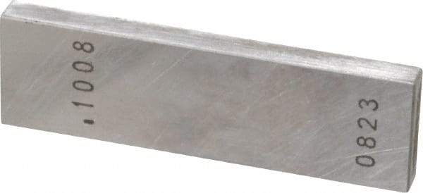 Value Collection - 0.1008" Rectangular Steel Gage Block - Accuracy Grade 0, Includes NIST Traceability Certification - Strong Tooling