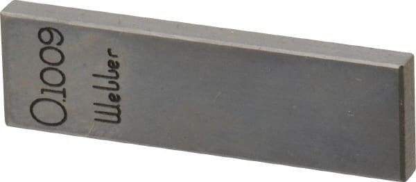 Value Collection - 0.1009" Rectangular Steel Gage Block - Accuracy Grade 0, Includes NIST Traceability Certification - Strong Tooling