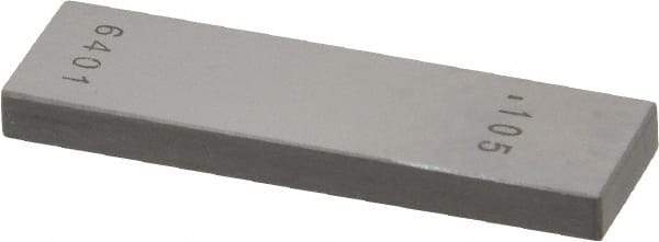 Value Collection - 0.105" Rectangular Steel Gage Block - Accuracy Grade 0, Includes NIST Traceability Certification - Strong Tooling