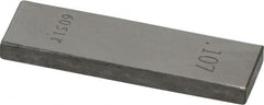 Value Collection - 0.107" Rectangular Steel Gage Block - Accuracy Grade 0, Includes NIST Traceability Certification - Strong Tooling