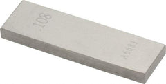 Value Collection - 0.108" Rectangular Steel Gage Block - Accuracy Grade 0, Includes NIST Traceability Certification - Strong Tooling