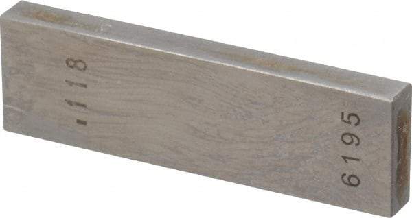 Value Collection - 0.118" Rectangular Steel Gage Block - Accuracy Grade 0, Includes NIST Traceability Certification - Strong Tooling