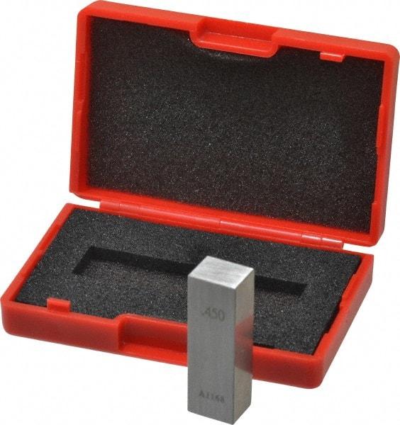 Value Collection - 0.45" Rectangular Steel Gage Block - Accuracy Grade 0, Includes NIST Traceability Certification - Strong Tooling