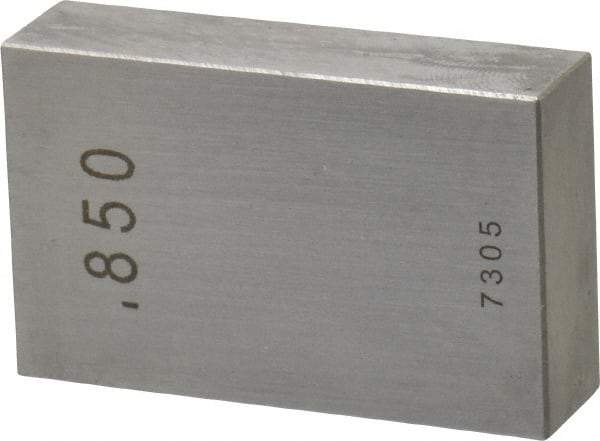 Value Collection - 0.85" Rectangular Steel Gage Block - Accuracy Grade 0, Includes NIST Traceability Certification - Strong Tooling