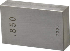 Value Collection - 0.85" Rectangular Steel Gage Block - Accuracy Grade 0, Includes NIST Traceability Certification - Strong Tooling