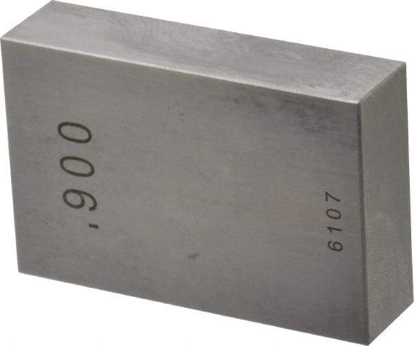 Value Collection - 0.9" Rectangular Steel Gage Block - Accuracy Grade 0, Includes NIST Traceability Certification - Strong Tooling