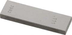 Value Collection - 0.111" Rectangular Steel Gage Block - Accuracy Grade AS-1, Includes NIST Traceability Certification - Strong Tooling