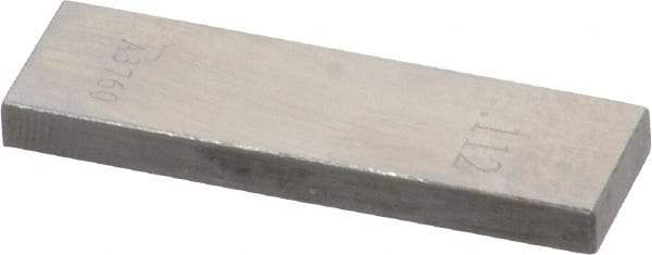 Value Collection - 0.112" Rectangular Steel Gage Block - Accuracy Grade AS-1, Includes NIST Traceability Certification - Strong Tooling