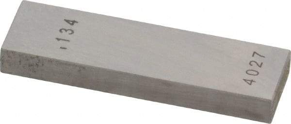 Value Collection - 0.134" Rectangular Steel Gage Block - Accuracy Grade AS-1, Includes NIST Traceability Certification - Strong Tooling