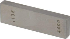 Value Collection - 0.136" Rectangular Steel Gage Block - Accuracy Grade AS-1, Includes NIST Traceability Certification - Strong Tooling