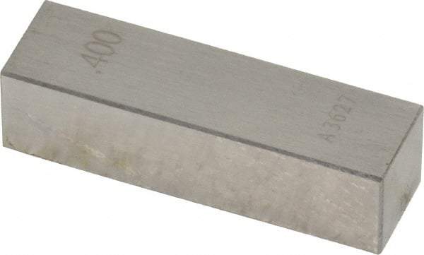 Value Collection - 0.4" Rectangular Steel Gage Block - Accuracy Grade AS-1, Includes NIST Traceability Certification - Strong Tooling