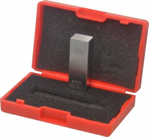 Value Collection - 0.5" Rectangular Steel Gage Block - Accuracy Grade AS-1, Includes NIST Traceability Certification - Strong Tooling