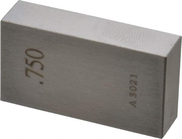 Value Collection - 0.75" Rectangular Steel Gage Block - Accuracy Grade AS-1, Includes NIST Traceability Certification - Strong Tooling