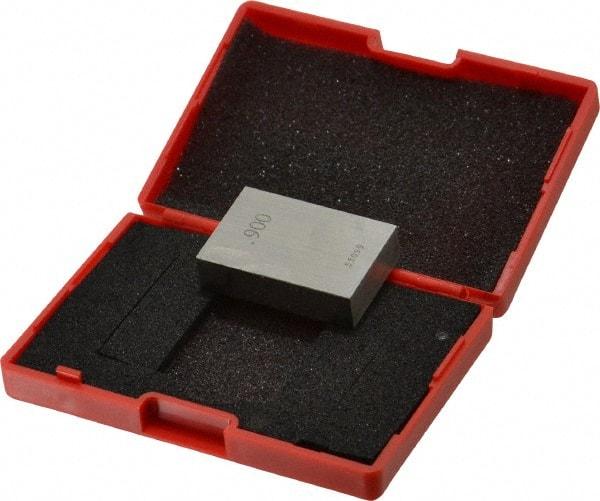 Value Collection - 0.9" Rectangular Steel Gage Block - Accuracy Grade AS-1, Includes NIST Traceability Certification - Strong Tooling