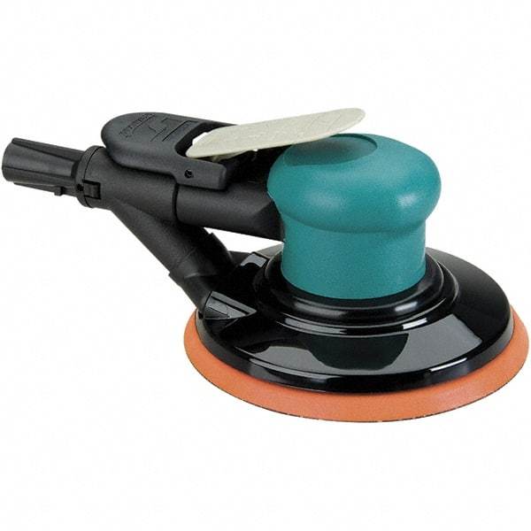 Dynabrade - 12,000 OPM, 14 CFM Air Consumption, Palm Air Orbital Sander - Round Pad, 1/4 NPT Inlet - Strong Tooling