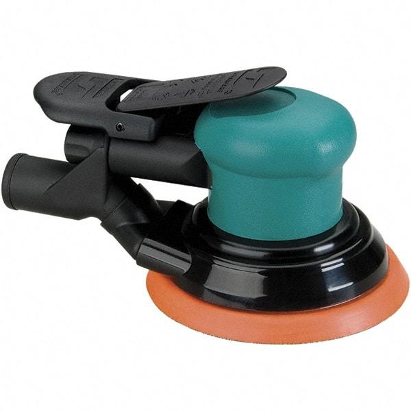 Dynabrade - 12,000 OPM, 14 CFM Air Consumption, Palm Air Orbital Sander - Round Pad, 1/4 NPT Inlet - Strong Tooling