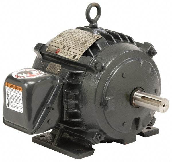 US Motors - 25 hp, TEFC Enclosure, No Thermal Protection, 1,180 RPM, 230/460 Volt, 60 Hz, Three Phase Energy Efficient Motor - Size 324 Frame, Rigid Mount, 1 Speed, Ball Bearings, 60/29.8 Full Load Amps, F Class Insulation, Reversible - Strong Tooling