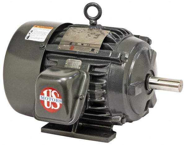 US Motors - 30 hp, TEFC Enclosure, No Thermal Protection, 1,180 RPM, 575 Volt, 60 Hz, Three Phase Energy Efficient Motor - Size 326 Frame, Rigid Mount, 1 Speed, Ball Bearings, 28.4 Full Load Amps, F Class Insulation, Reversible - Strong Tooling