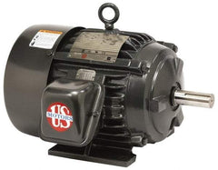 US Motors - 50 hp, TEFC Enclosure, No Thermal Protection, 1,785 RPM, 200 Volt, 60 Hz, Three Phase Premium Efficient Motor - Size 364 Frame, Rigid Mount, 2 Speed, Ball Bearings, 136 Full Load Amps, F Class Insulation, Reversible - Strong Tooling