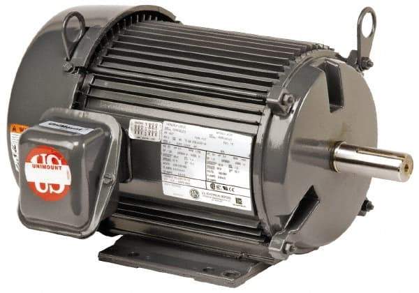 US Motors - 5 hp, TEFC Enclosure, No Thermal Protection, 1,750 RPM, 460 Volt, 60 Hz, Three Phase Premium Efficient Motor - Size 215 Frame, Rigid Mount, 2 Speed, Ball Bearings, 6.6 Full Load Amps, F Class Insulation, Reversible - Strong Tooling